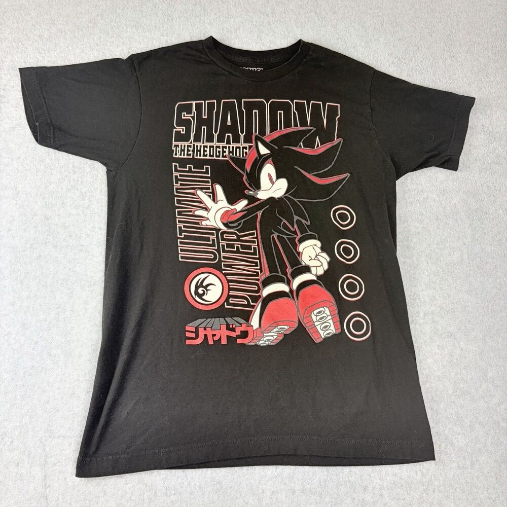 SEGA SHADOW The Hedgehog Ultimate Power Black & Red Shirt Size Medium Sonic